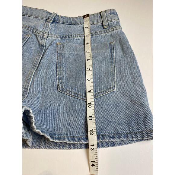 FLVSUN Women's Denim High Waisted Solid Button Up Asymmetrical Skort Size 4 - Picture 12 of 12